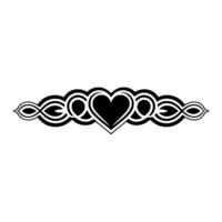 Intricate Heart Border, Celtic , Symbolic Ornamentation vector