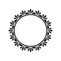 Elegant Floral Frame, Vintage , Minimalist Circle vector