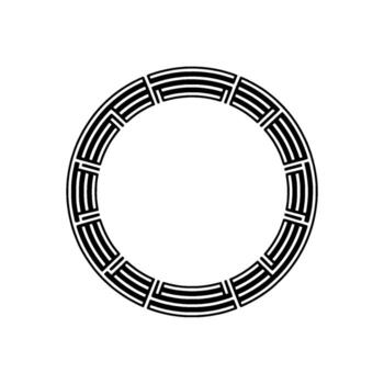 geométrico circulo patrón, minimalista , circular motivo - decorativo vector