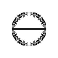 Elegant Circular Emblem, Vintage Laurel vector