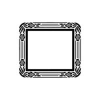 Art Deco Frame, Elegant Border, Geometric, Vintage Style - Floral vector