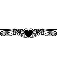 Elegant Decorative Border with Heart Motif vector