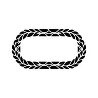 Elegant Wheat Border, Minimalist vector