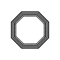 Geometric Octagon Frame, Minimalist - Pattern vector