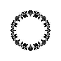 Elegant Floral Border, Vintage, Minimalist Frame - Wreath - Botanical vector