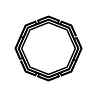 Geometric Octagon Frame, Minimalist, Negative Space - Negative space vector