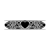 Art Nouveau Floral Border, Romantic Deco vector