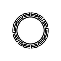 Geometric Circle Border, Minimalist , Circular Motif - Outline vector