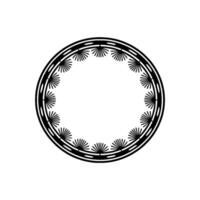 Geometric Radial Pattern, Minimalist , Circular Emblem vector
