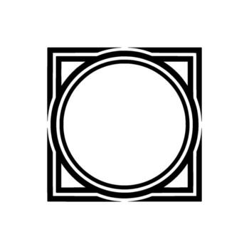 geométrico circulo marco, minimalista , moderno resumen - cuadrado vector