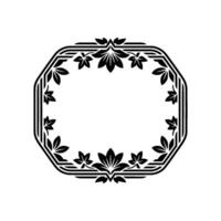 Geometric Octagonal Frame, Art Deco Style, Minimalist vector