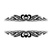 Elegant Black Floral Border, Vintage Element - Decorative, Art vector