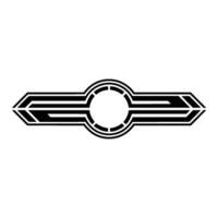 Geometric Radial Emblem, Retro Element vector