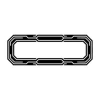 Geometric Frame, Minimalist, Futuristic Outline vector