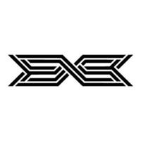 Geometric X Interlock, Modern Abstract vector