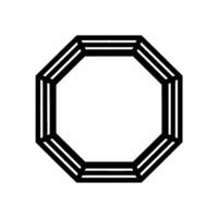 Geometric Octagon, Minimalist Outline, Modern vector