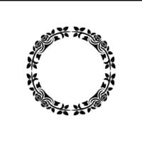 Elegant Floral Wreath, Vintage, Minimalist Frame, Roses - Botanical vector