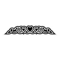 Celtic Heart Border, Intricate, Vintage Motif, Hearts vector