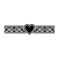 Celtic Heart Border Elegant, Symbolic Element vector