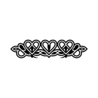 Celtic Heart Border, Intricate , Symbolic Ornamentation vector