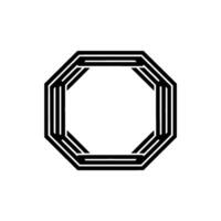 Geometric Octagon Frame, Minimalist , Modern Abstract - Pattern vector