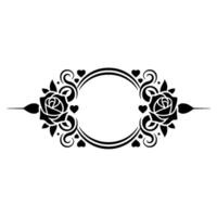 Elegant Floral Frame, Romantic, Vintage Illustration - Rose - Decorative vector