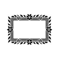 Elegant Floral Frame, Vintage, Decorative Border - Texture - Botanical vector