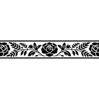 Elegant Floral Border, Vintage Style, Decorative Element, Roses - Ornamental vector