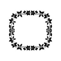 Elegant Floral Frame, Vintage Botanical Border - Wreath - Decorative vector