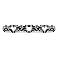 Celtic Heart Border Vintage, Symbolic, Decorative Element vector