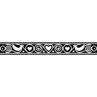 Elegant Black and White Ornately Detailed Border vector