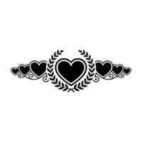 Elegant Heart Garland, Romantic Element vector