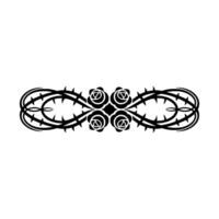 Intricate Rose Thorn Border, Vintage Element vector