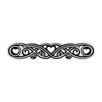 Intricate Celtic Heart Border, Vintage Element - Pattern vector