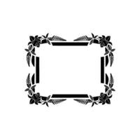 Elegant Botanical Frame, Vintage Style, Minimalist - Roses vector