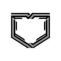 Geometric Shield , Minimalist , Protective Symbol - Abstract vector