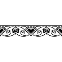 Elegant Floral Border, Vintage , Decorative Element - Ornament, Scrollwork vector