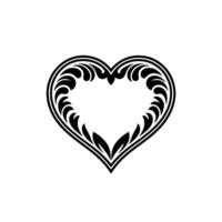 Intricate Heart Ornament, Decorative - Floral vector