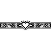 Elegant Heart Border, Vintage , Decorative Element - Floral vector
