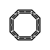 Geometric Octagon Frame, Gradient Accent, Minimalist vector