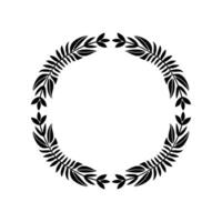 Elegant Laurel Wreath, Minimalist , Celebration Border - Foliage vector