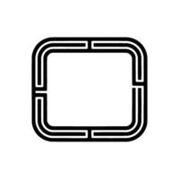 Minimalist Interlocking Frame, Geometric vector