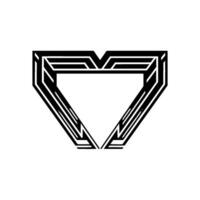 Geometric Diamond Emblem, Modern Abstract - Geometry vector