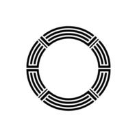 Minimalist Circular Emblem, Geometric , Modern - Line vector