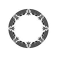 Intricate Floral Border, Vintage, Circular Motif - Ornament vector