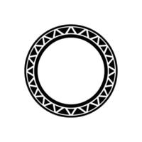 Geometric Circle Motif, Tribal Pattern, Minimalist vector