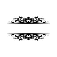 Elegant Floral Border, Vintage Element - Decorative, Ornament vector