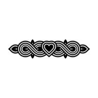 Intricate Celtic Heart Border, Symbolic vector
