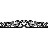 Elegant Swirl Border, Vintage Element - Floral - Ornament vector