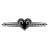 Elegant Heart Divider, Vintage Ornament, Decorative Element vector